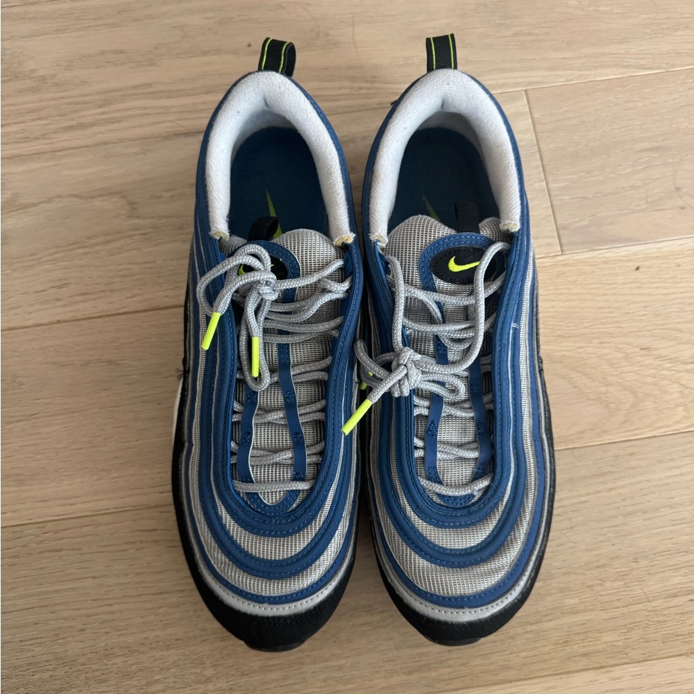 Nike Blue and Gray Air Max 97 Sneakers